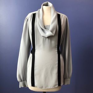 Vintage Elite Light Gray Blouse